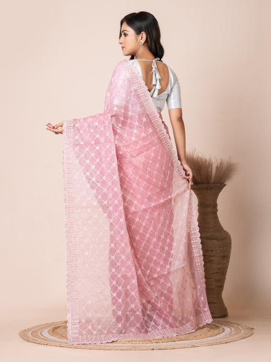 Luxurious Tissue Saree with Exquisite Blouse Piece