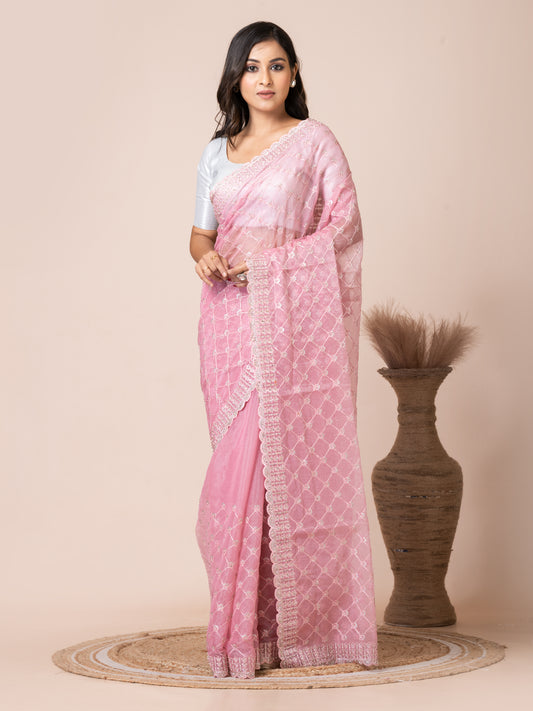 Luxurious Tissue Saree with Exquisite Blouse Piece