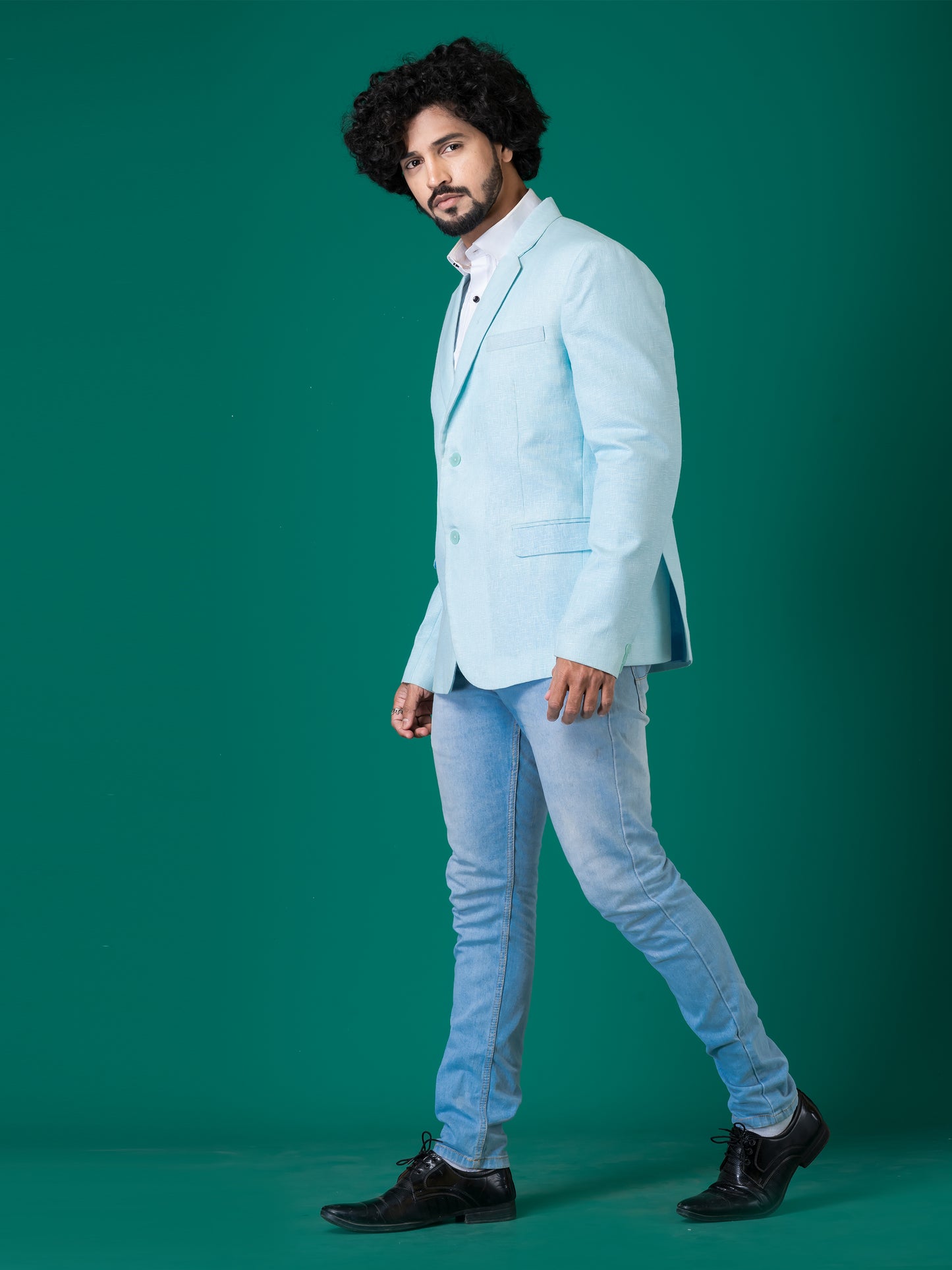 Exquisite Freezing Vapor Cotton Linen Blazer