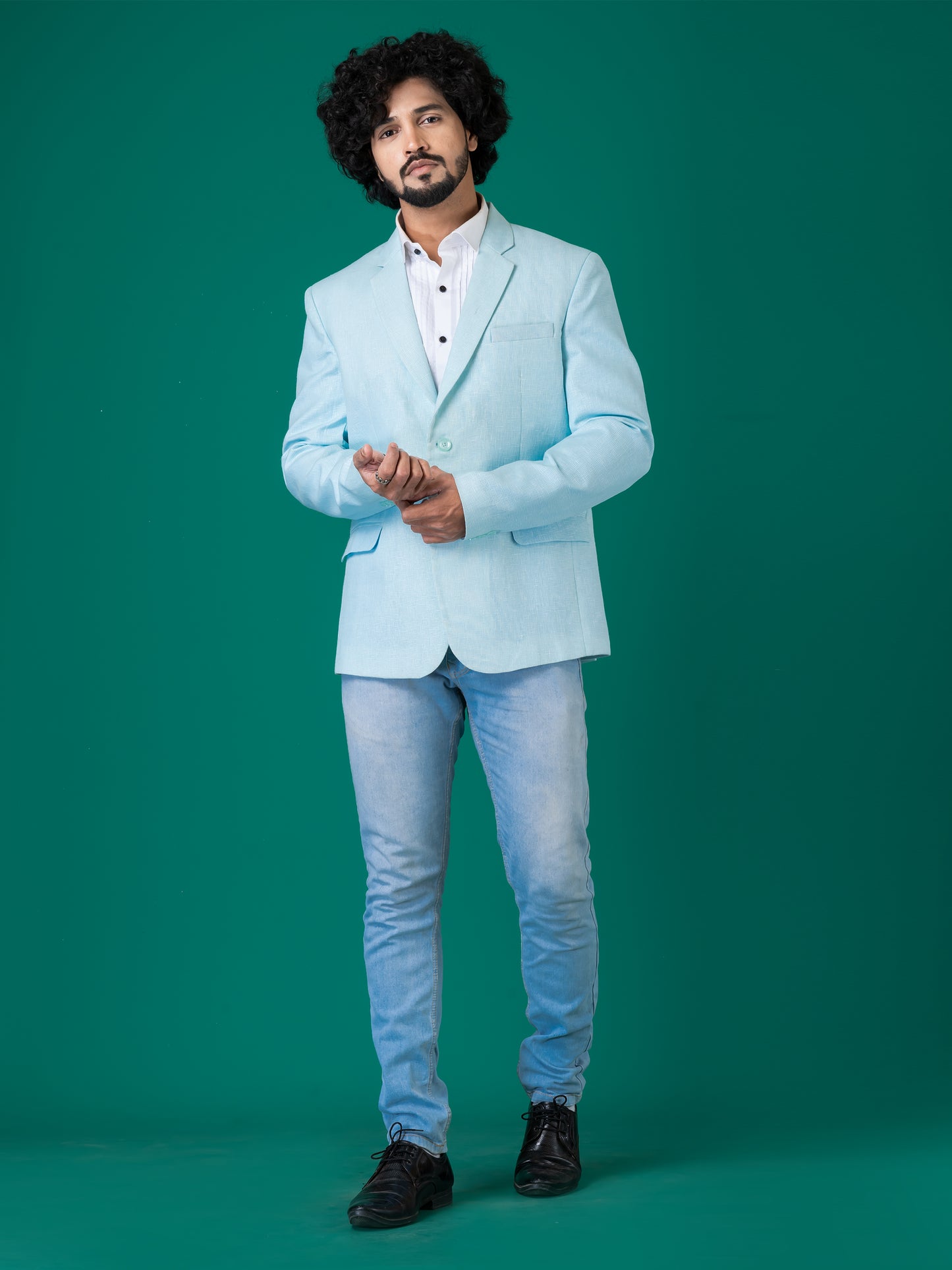 Exquisite Freezing Vapor Cotton Linen Blazer