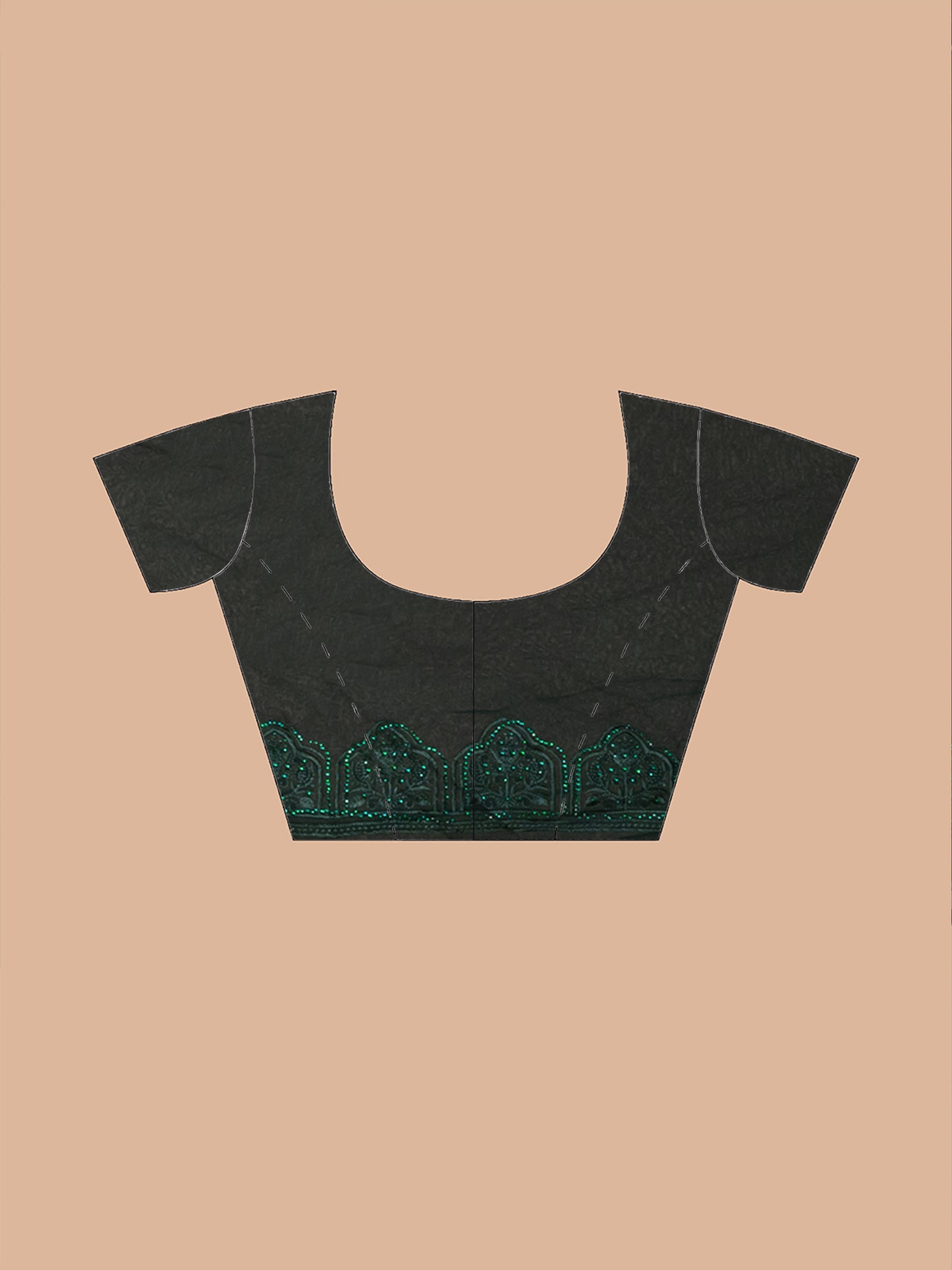 Luxurious Dark Green Fancy Chiffon Saree with Jal Work