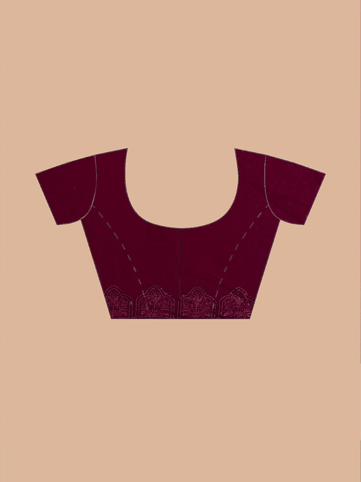 Exquisite Maroon Fancy Chiffon Saree with Jal Work