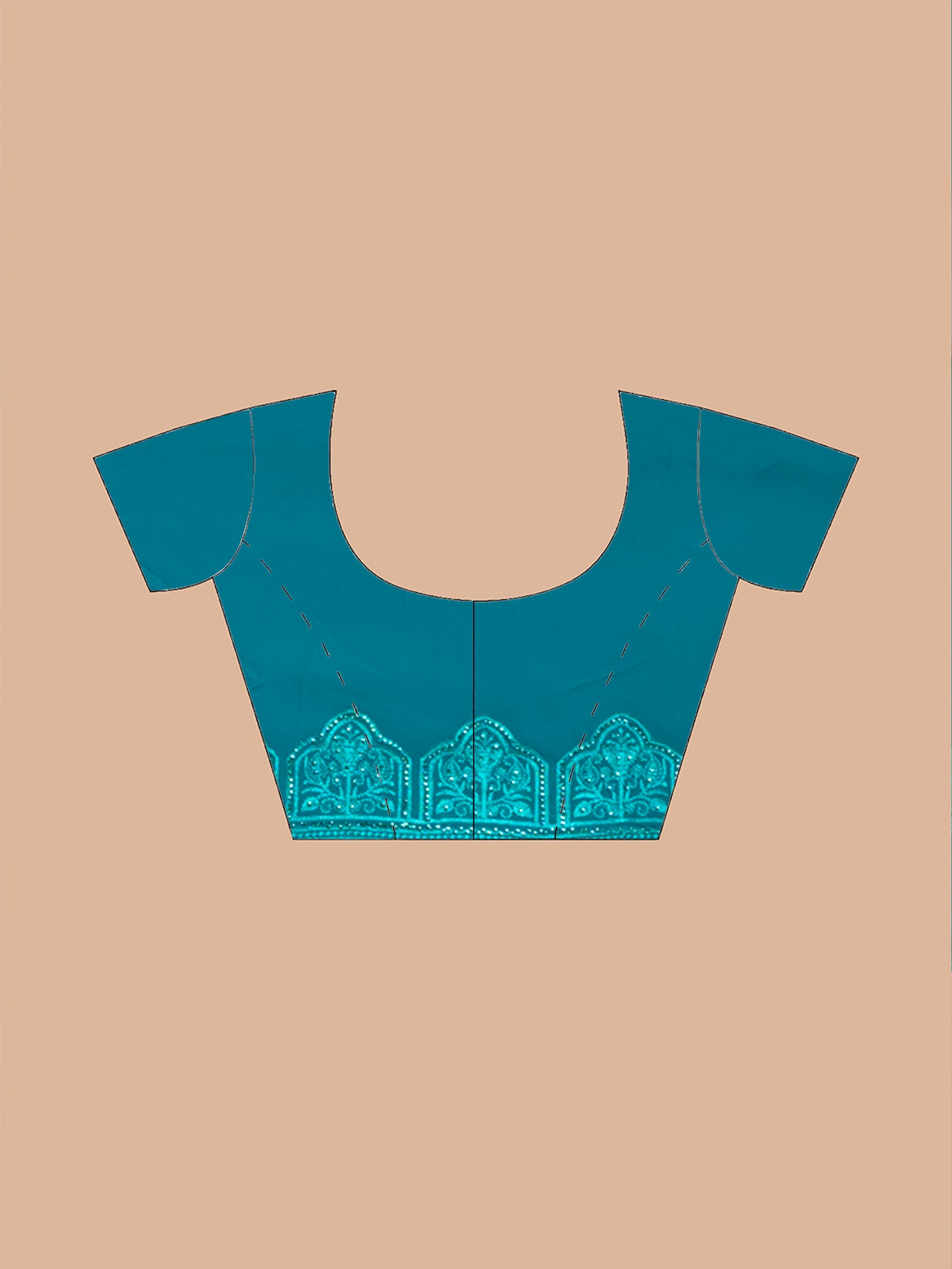 Stunning Turquoise Fancy Chiffon Saree with Jal Work