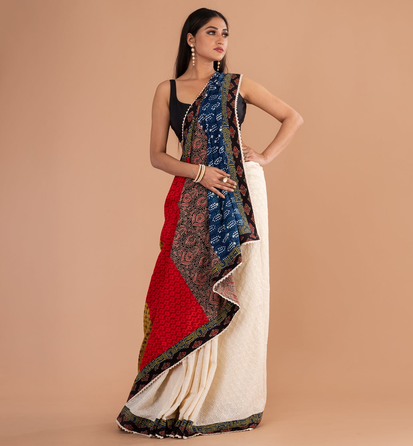 Vibrant Multicolor Boutique Cotton Saree