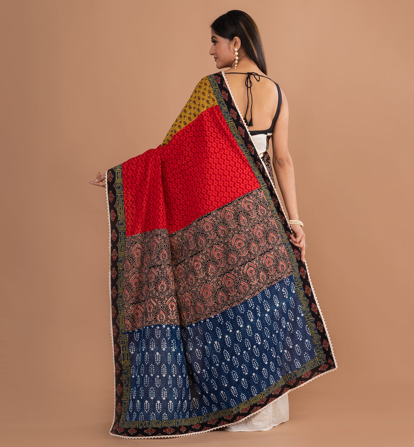 Vibrant Multicolor Boutique Cotton Saree