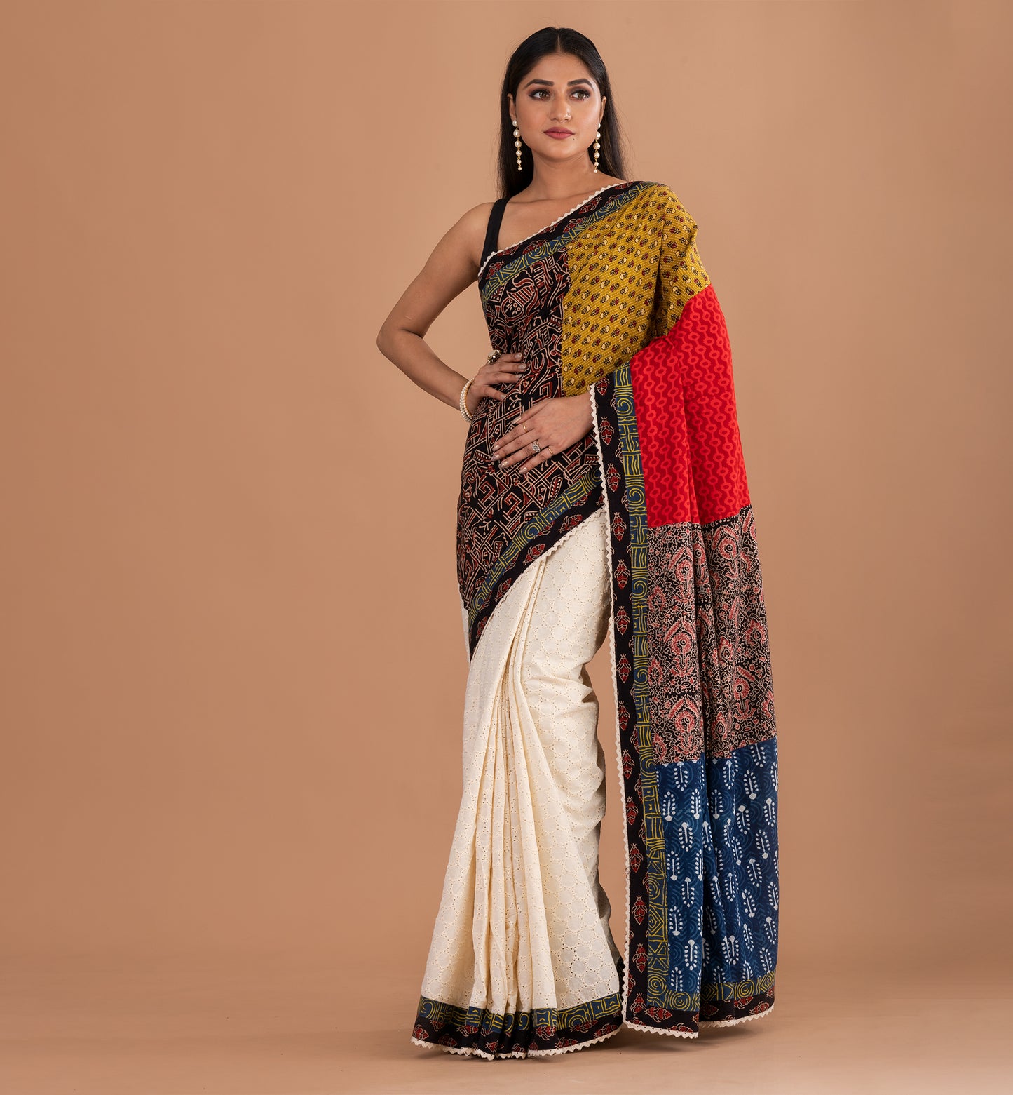 Vibrant Multicolor Boutique Cotton Saree