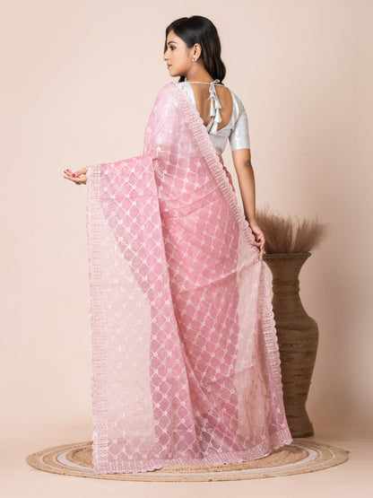 Luxurious Tissue Saree with Exquisite Blouse Piece
