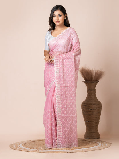 Luxurious Tissue Saree with Exquisite Blouse Piece