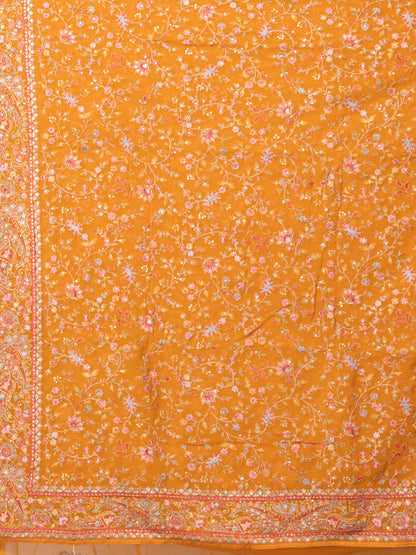 Elegant Pesto Calabrese Fancy Chiffon Saree with Jal Work
